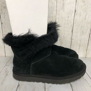 UGG Milla Black Toascana Sheepskin Suede Boots